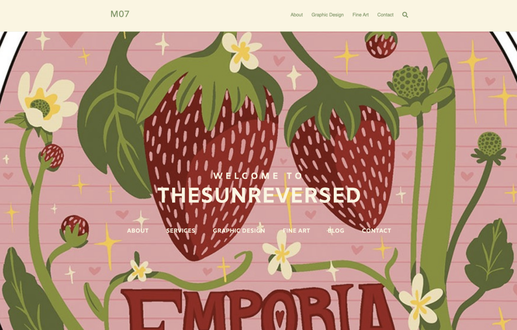 Kring's website's homepage layout