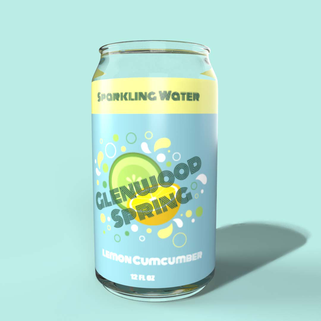 Glenwood Spring Sparking Water can design by Lee