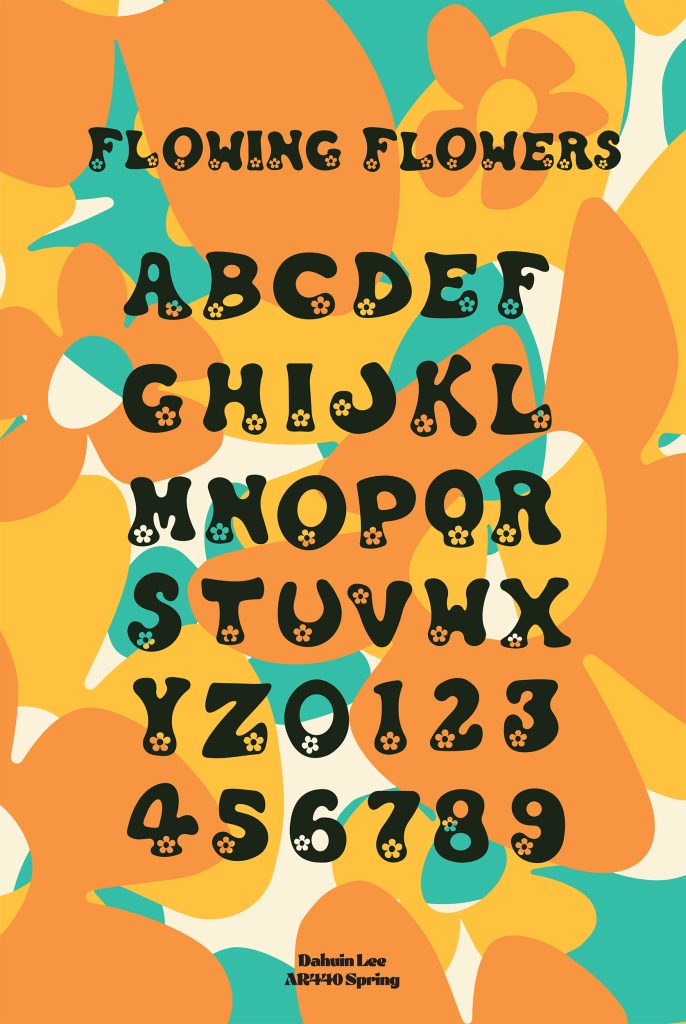 Dahuin Lee's custom made font type poster