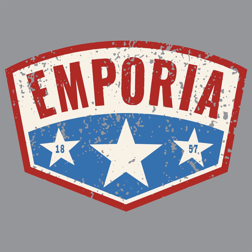 Sokolov's distressed Emporia t-shirt design